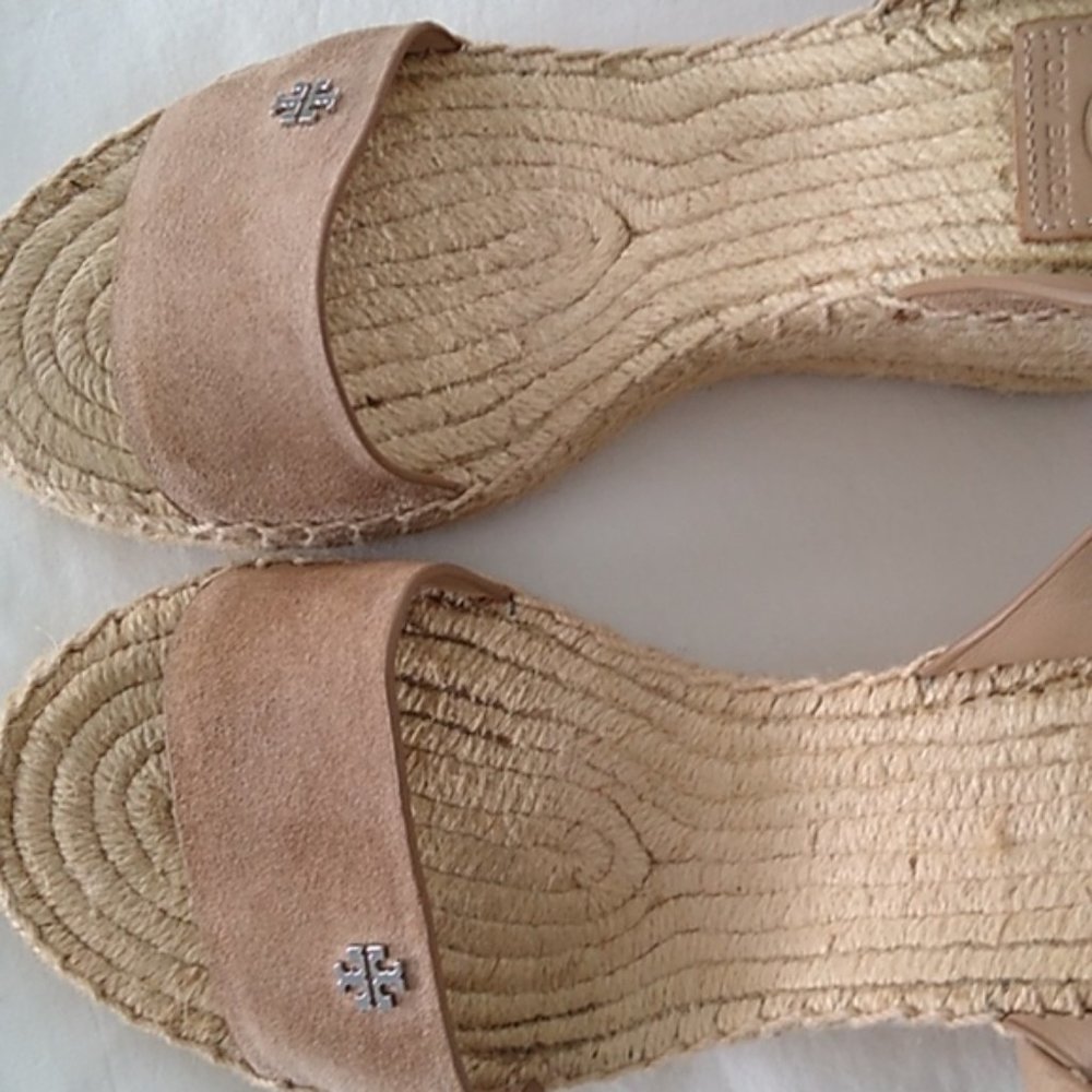 Tory Burch Bima Espadrille Sport Suede Wedge 7.5 - Picture 4 of 16